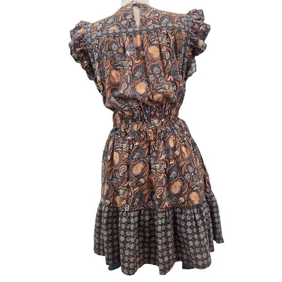 NWOT-  Universal Thread Women's Mini Dress - Gray and Orange Floral - Picture 7 of 7